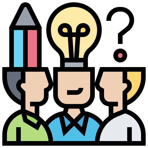 Icône créativité et collaboration